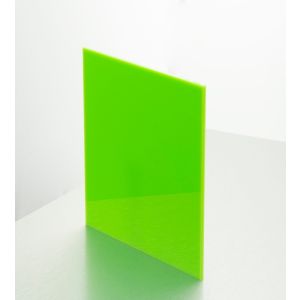 3mm Lime Green Acrylic Sample 150 X 150mm