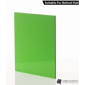 3mm Lime Green Aluminium Composite Sample 150 X 150mm