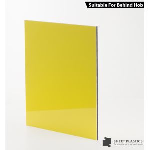 3mm Yellow Aluminium Composite Sample 150 X 150mm